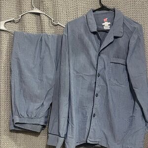 Hanes Men's Blue Pajama Set